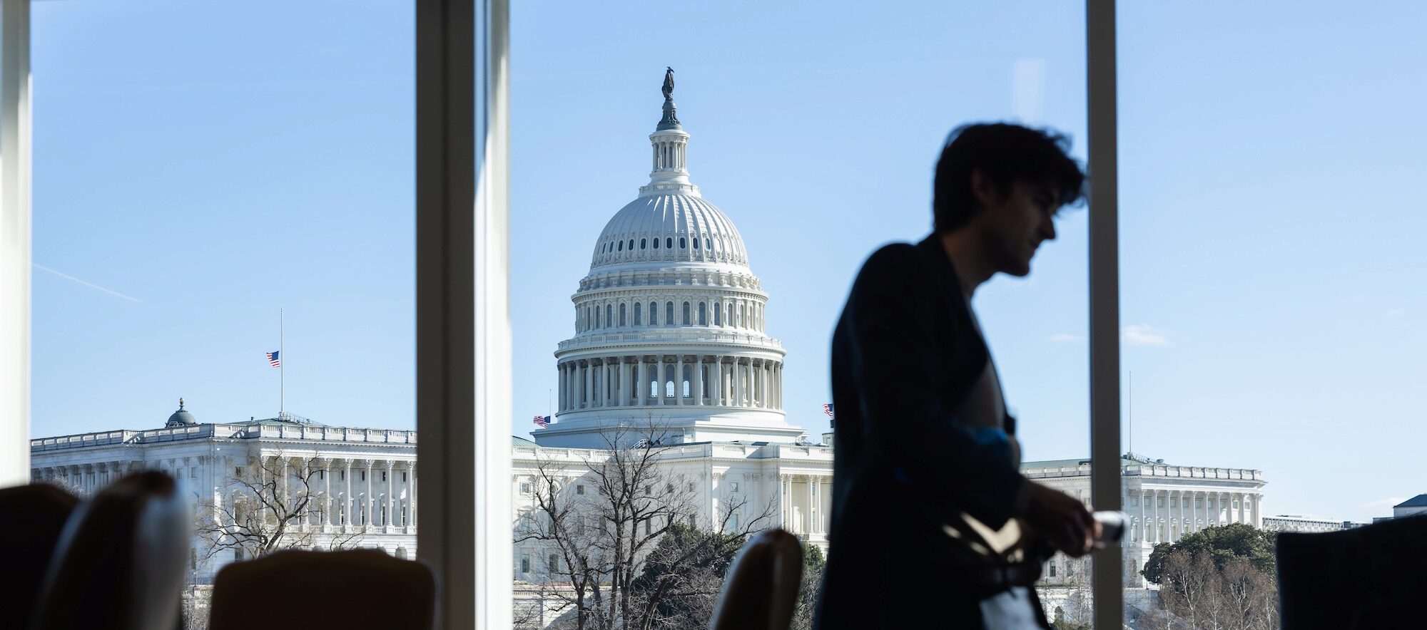 The U.S. Capital Building in the distance